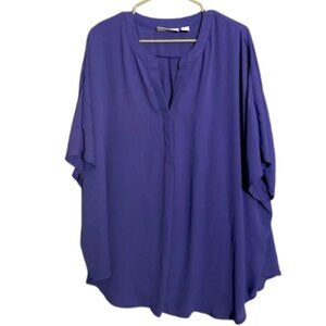 Chico’s Blue V Neck Blouse - XXL